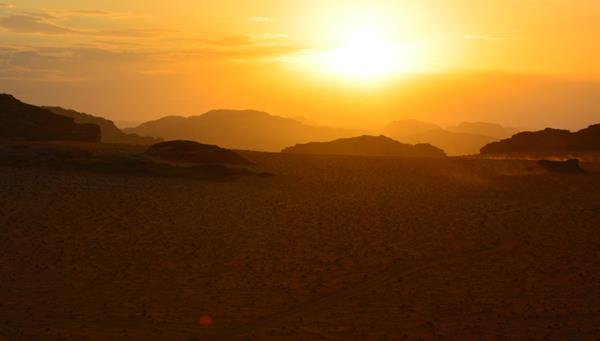 Sunset in Jordan.